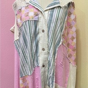 Pia Patchwork Button Up